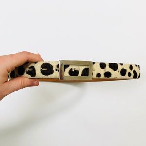 Calf Hair and Genuine Leather Belt